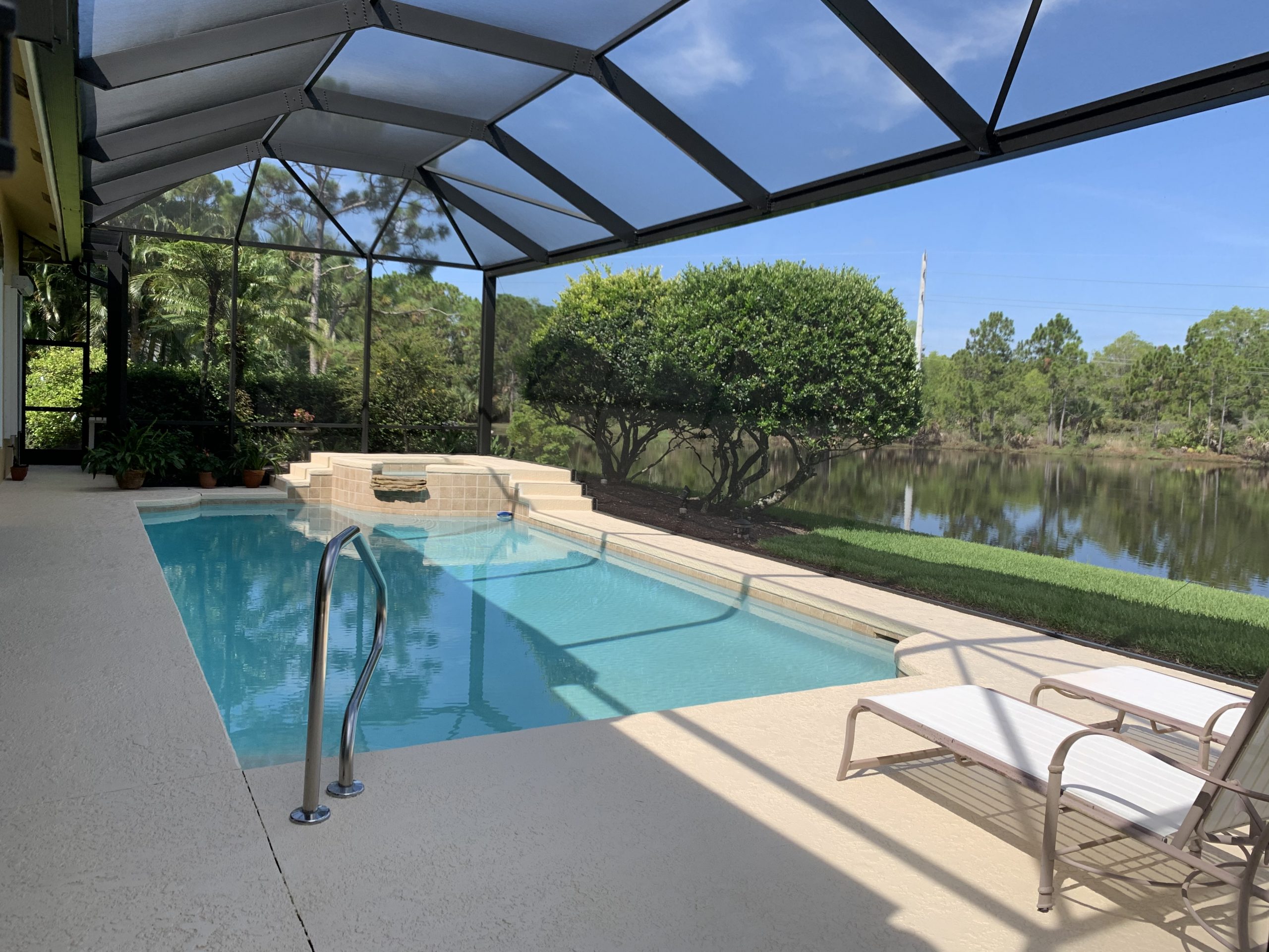 One of our custom pool enclosures in Stuart, FL